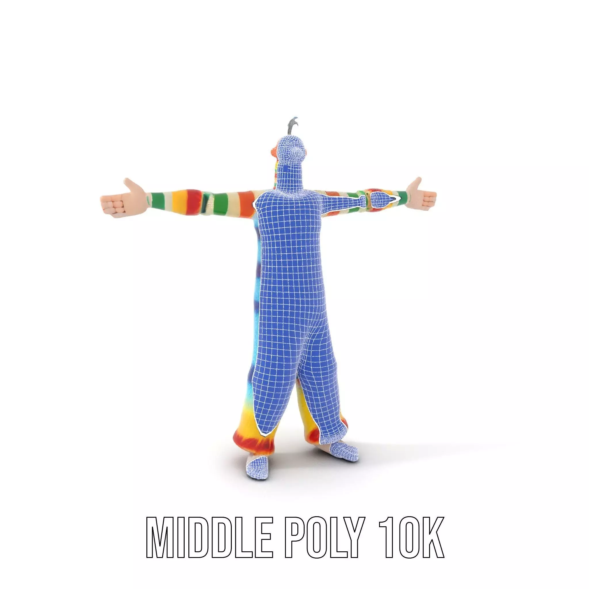 Colorful Fuzzy Character Model Pack Low-poly 3D model_12