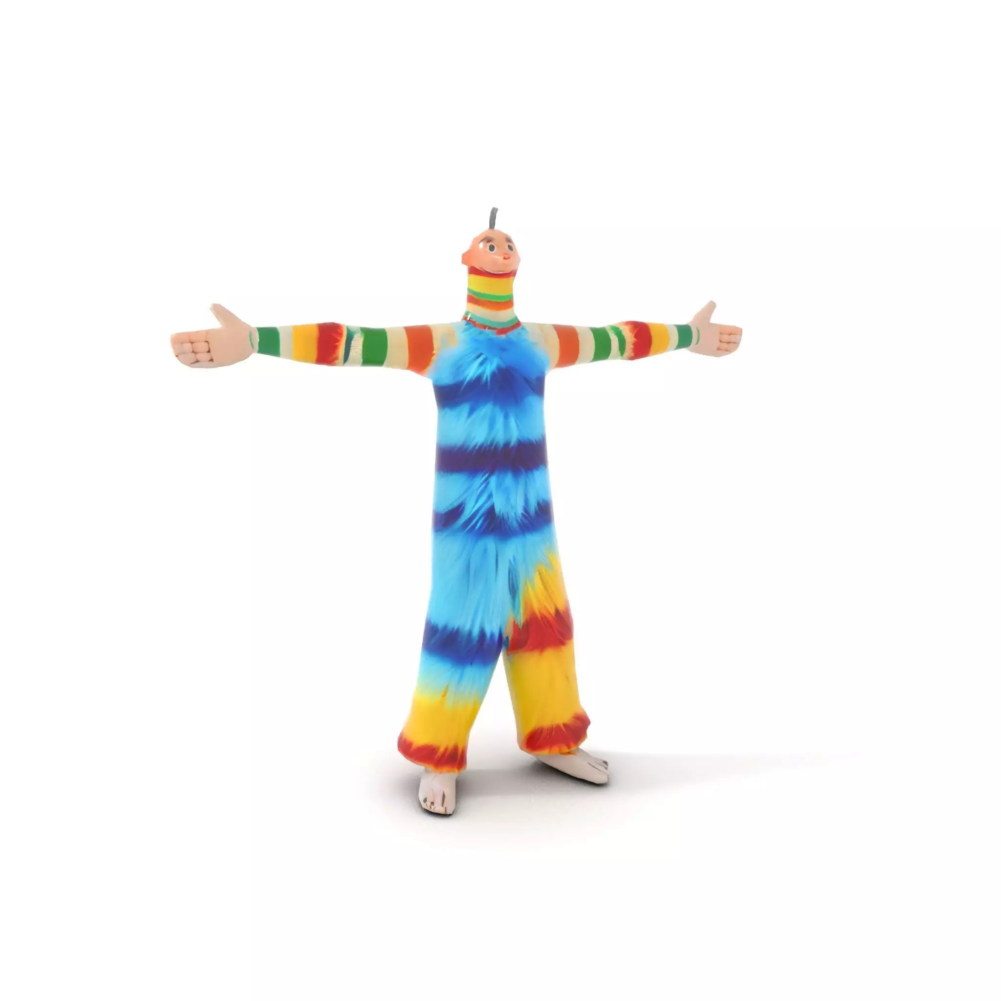 Colorful Fuzzy Character Model Pack Low-poly 3D model_7