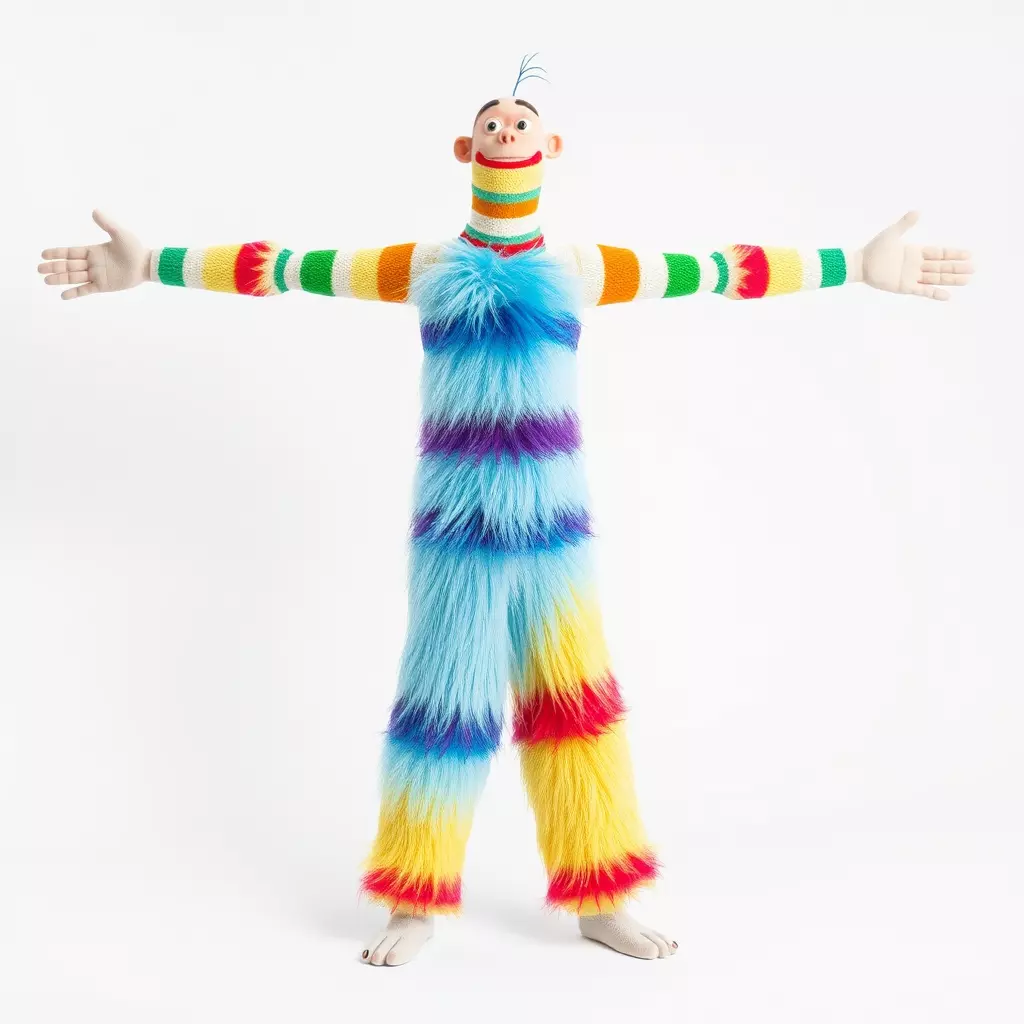 Colorful Fuzzy Character Model Pack Low-poly 3D model_2