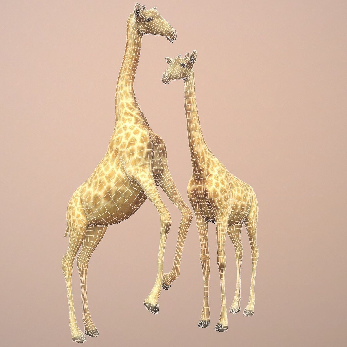 Giraffe Rigged Low-poly 3D model_5
