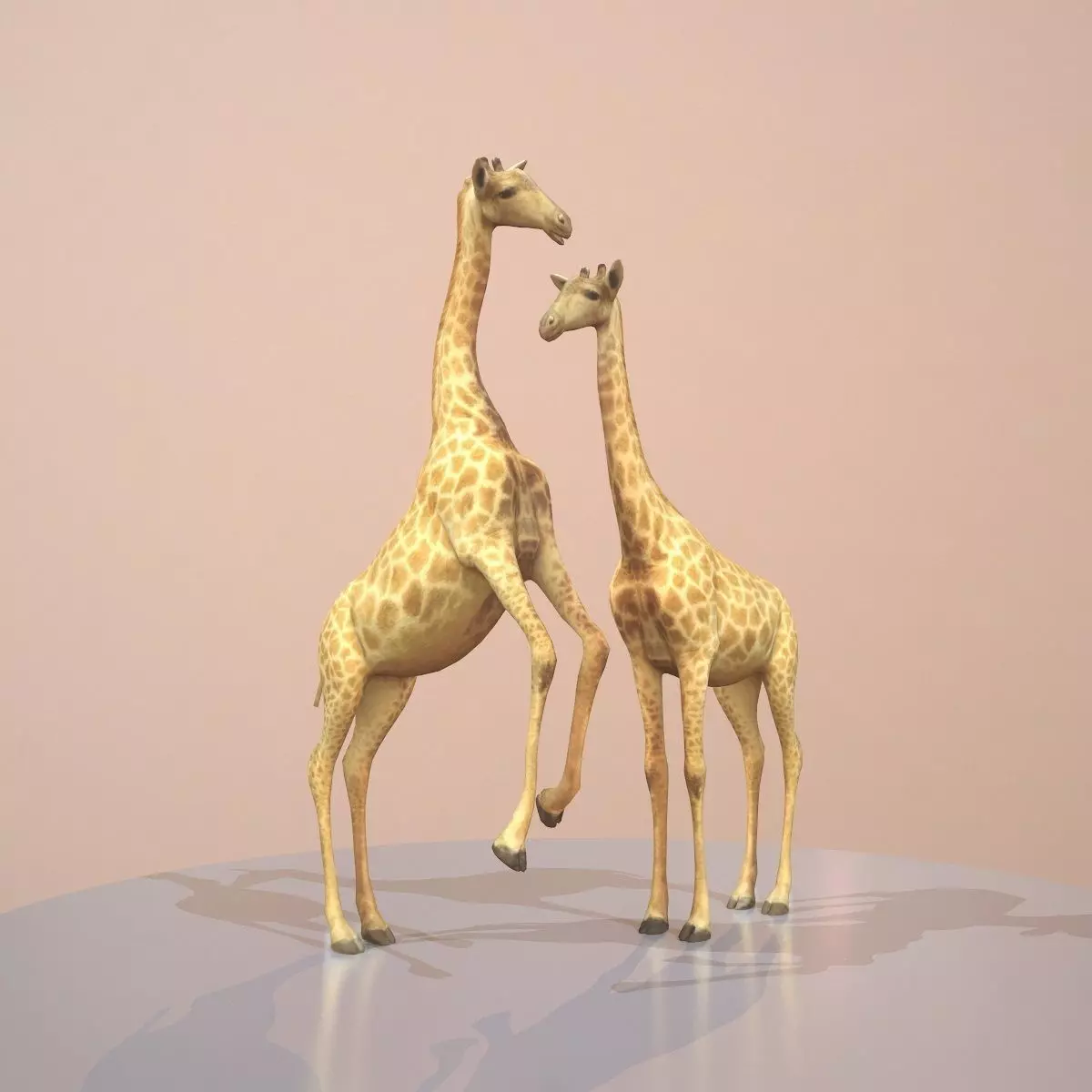 Giraffe Rigged Low-poly 3D model_0