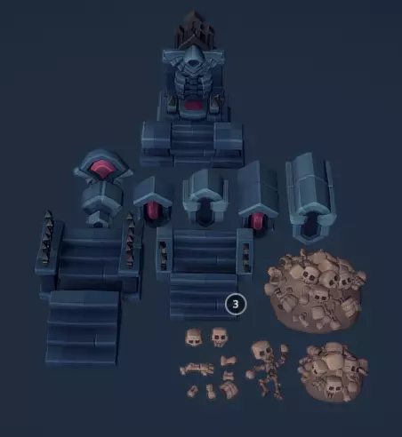 Cemetery Set - Proto Series Low-poly 3D model Low-poly 3D model_37