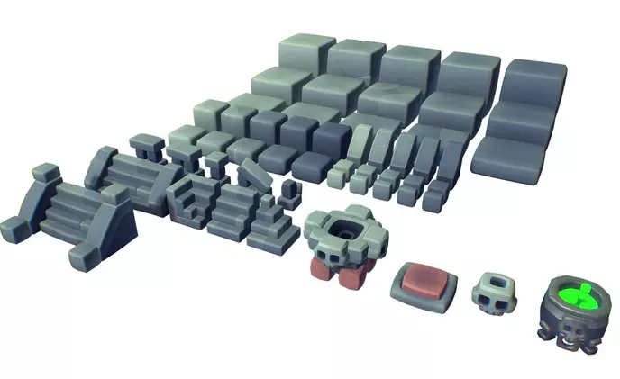 Cemetery Set - Proto Series Low-poly 3D model Low-poly 3D model_22