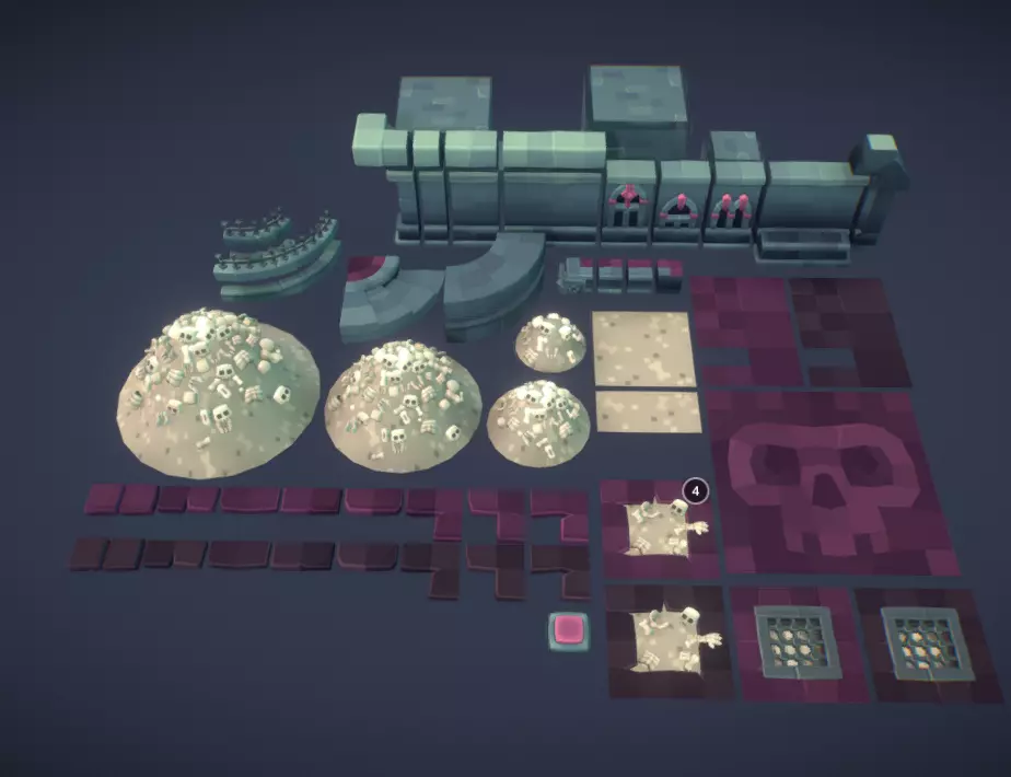 Cemetery Set - Proto Series Low-poly 3D model Low-poly 3D model_50