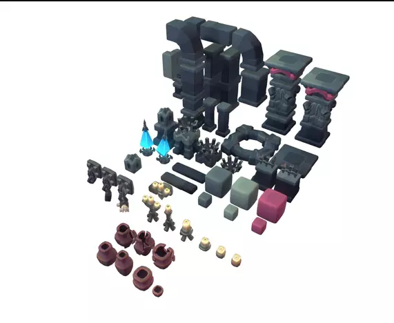 Cemetery Set - Proto Series Low-poly 3D model Low-poly 3D model_26