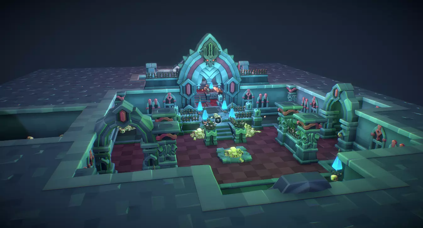 Cemetery Set - Proto Series Low-poly 3D model Low-poly 3D model_2