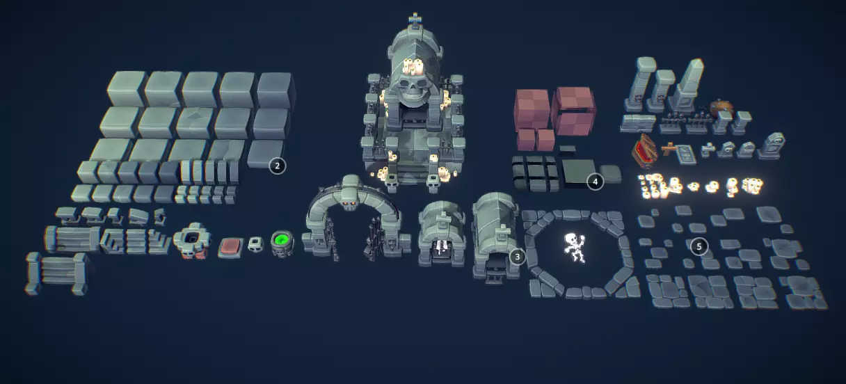 Cemetery Set - Proto Series Low-poly 3D model Low-poly 3D model_6