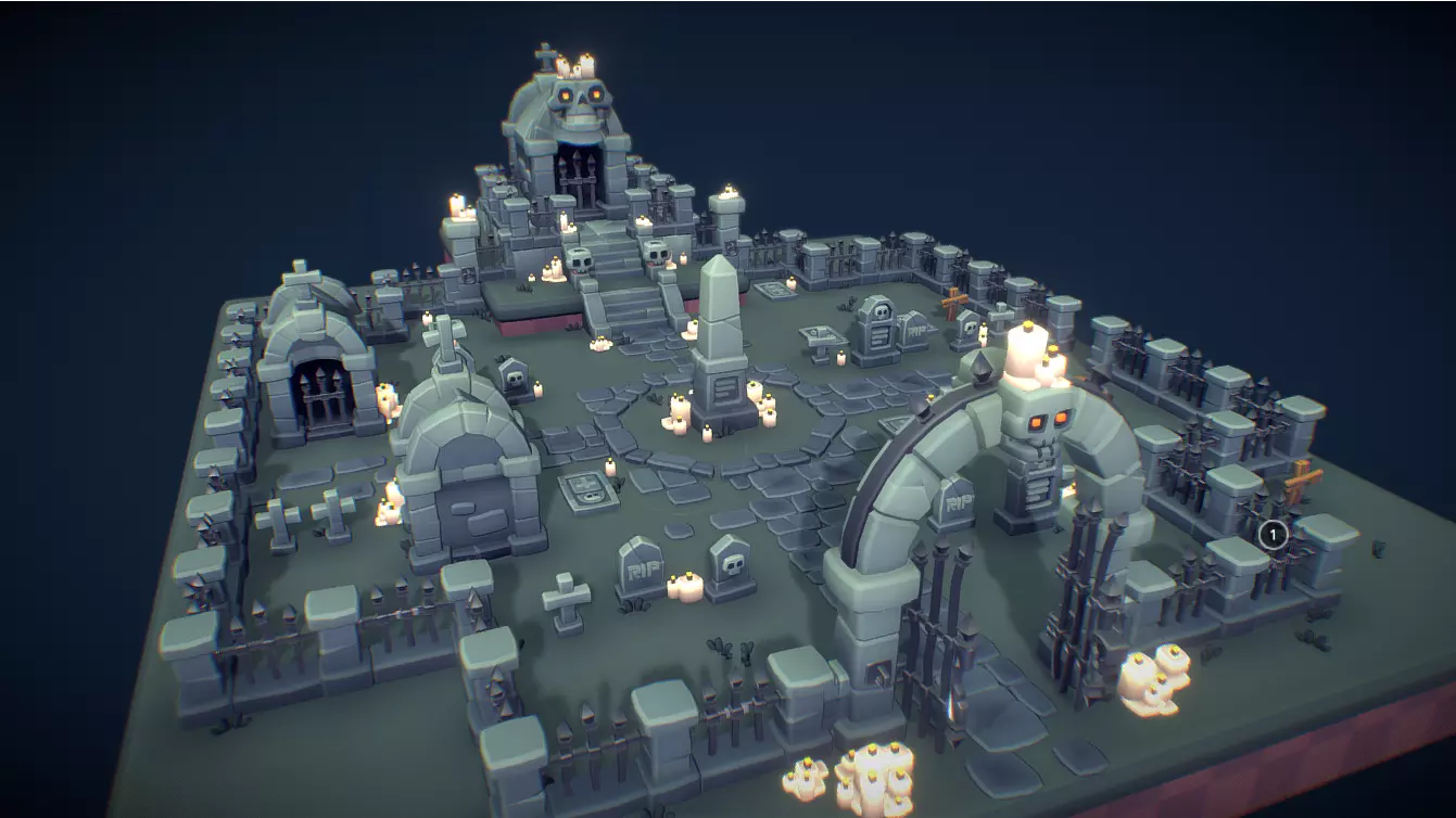 Cemetery Set - Proto Series Low-poly 3D model Low-poly 3D model_41