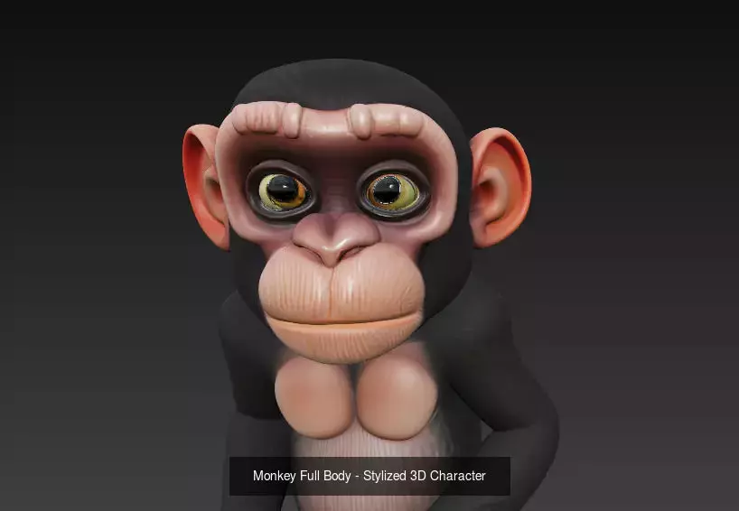 Stylized Monkey Collection - 3D Character Pack _4