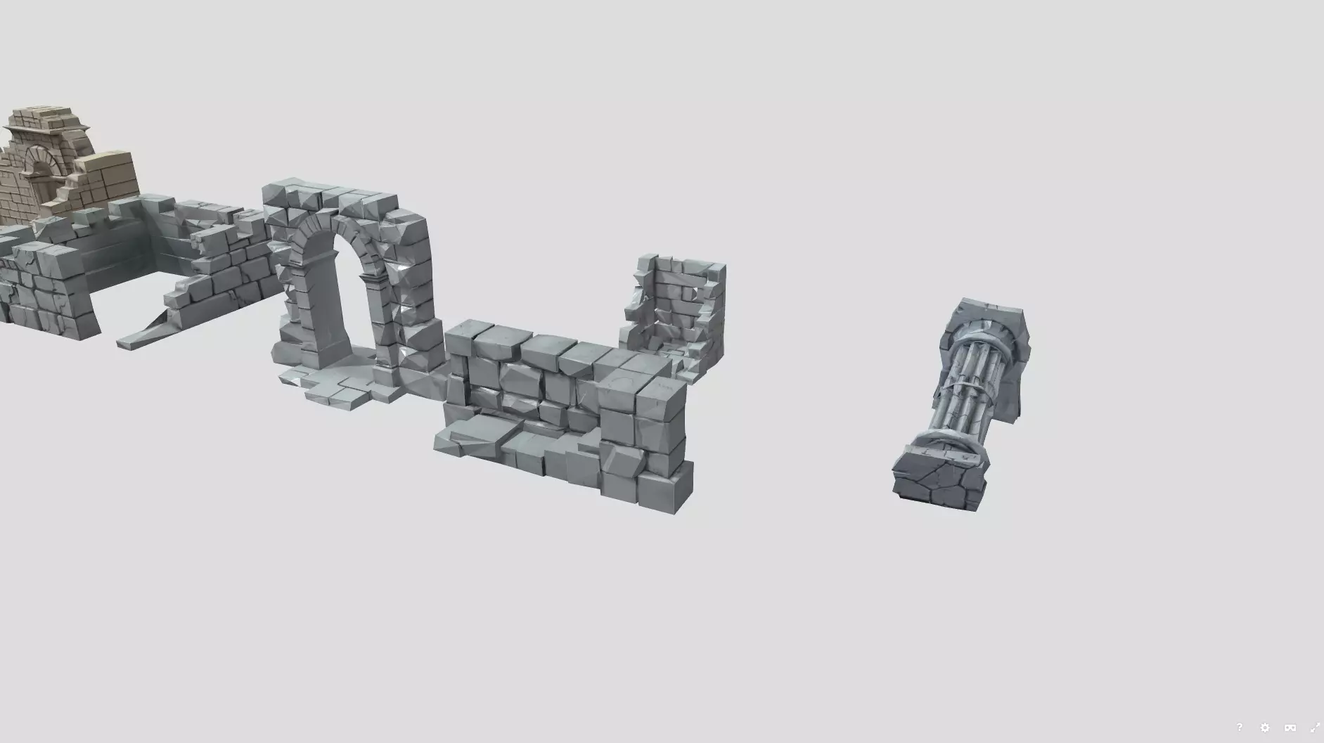 Ancient Ruins Pack - Low-Poly 3D Model Low-poly 3D model_5