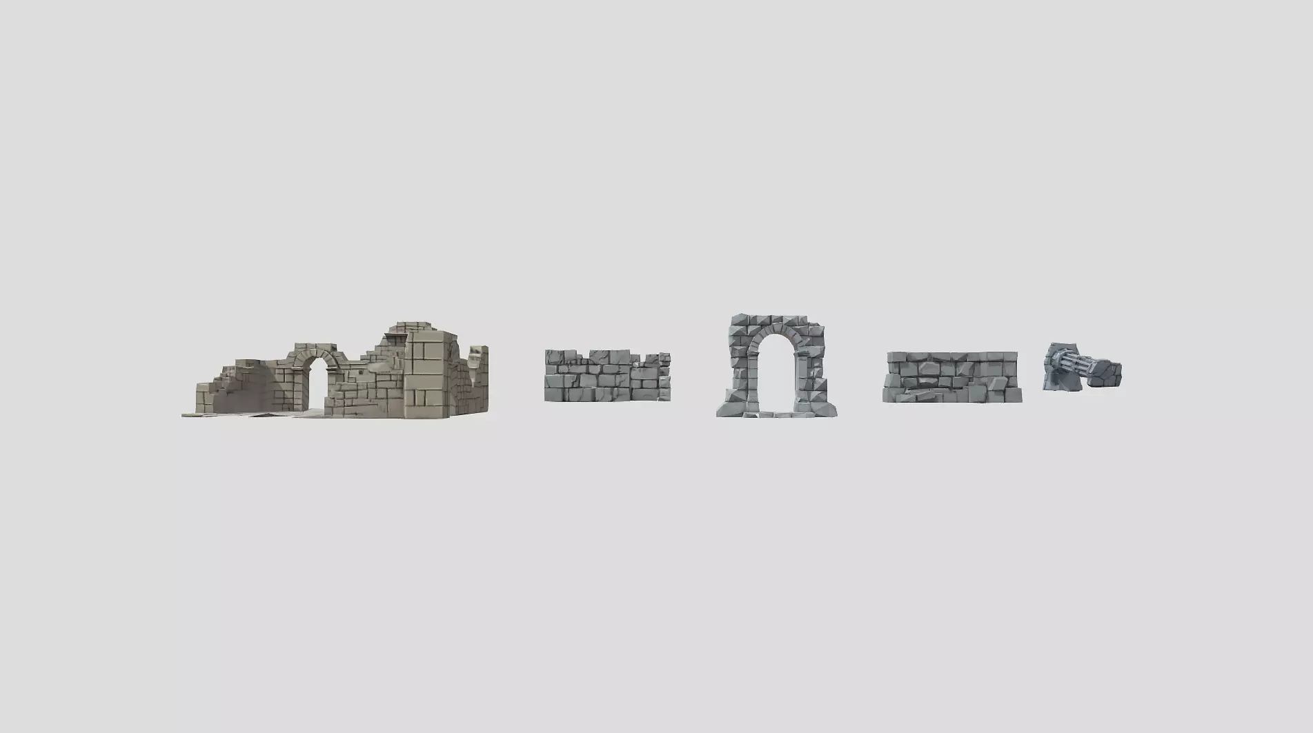 Ancient Ruins Pack - Low-Poly 3D Model Low-poly 3D model_4