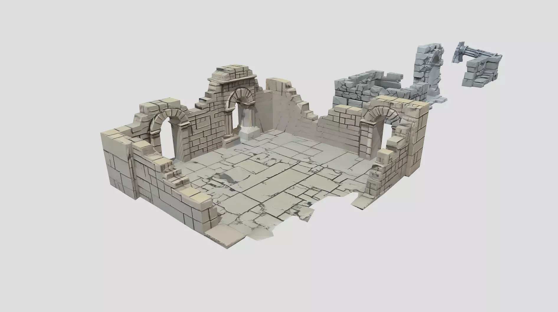 Ancient Ruins Pack - Low-Poly 3D Model Low-poly 3D model_0