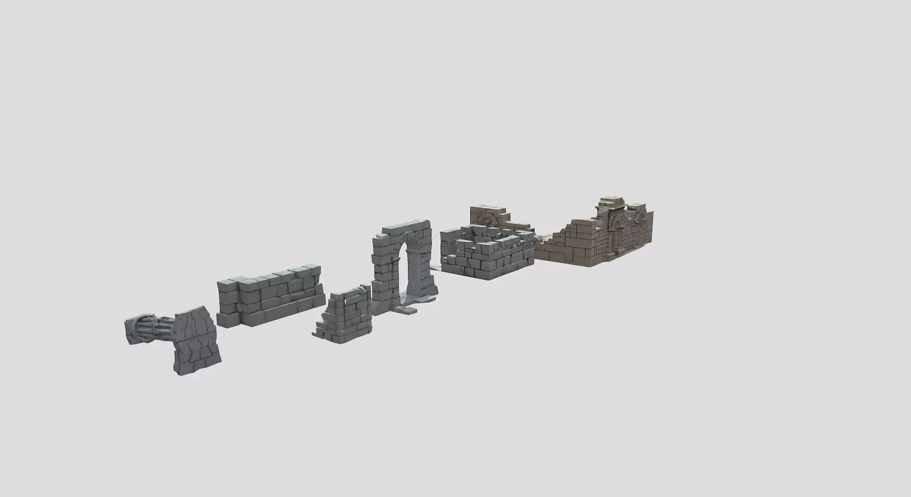 Ancient Ruins Pack - Low-Poly 3D Model Low-poly 3D model_3