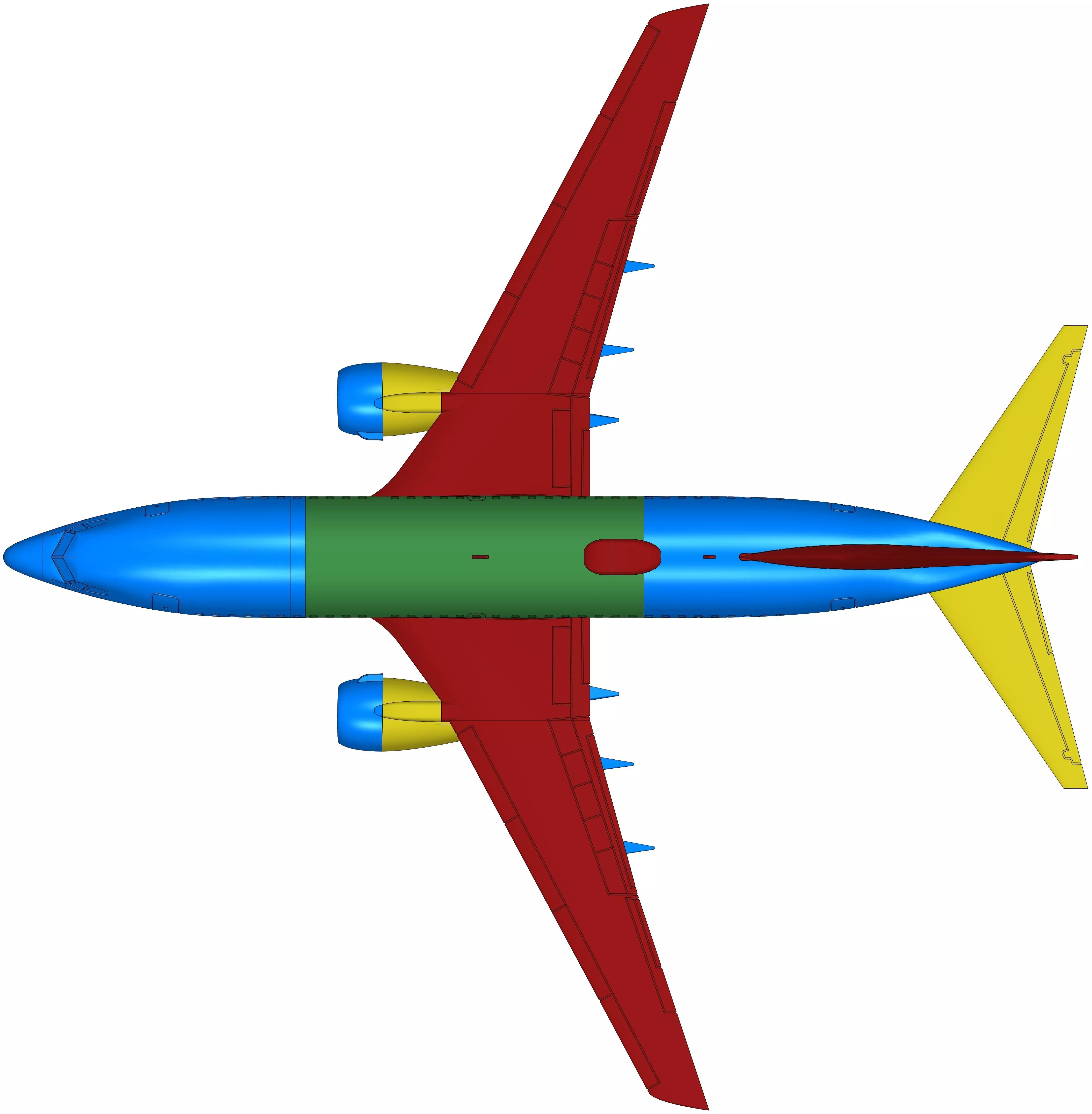 181111 Model kit Boeing 737-700 no Winglet Up 3D print model_12