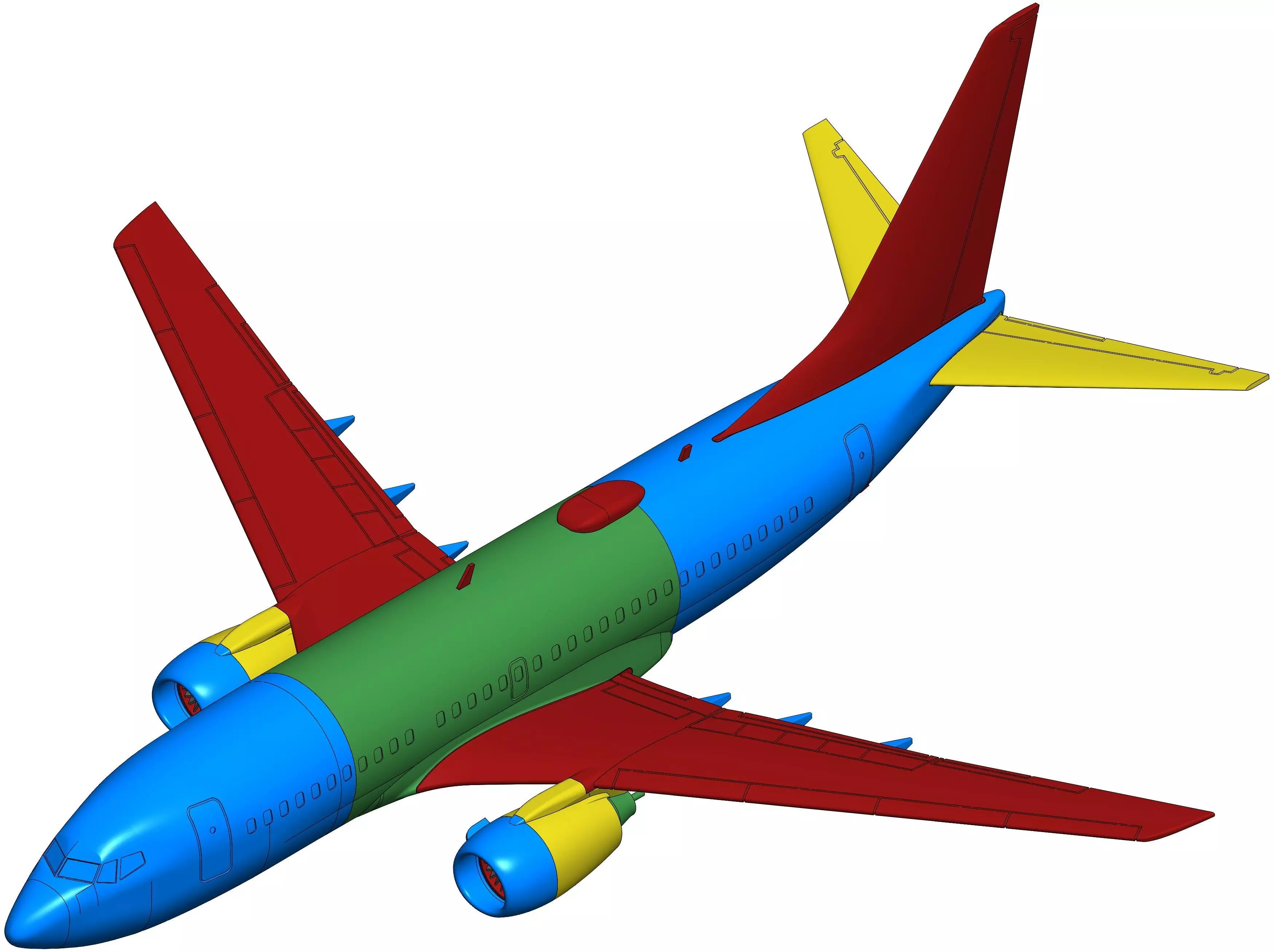 181111 Model kit Boeing 737-700 no Winglet Up 3D print model_14