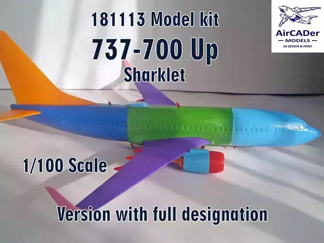 181113 Model kit Boeing 737-700 Sharklet Up 3D print model