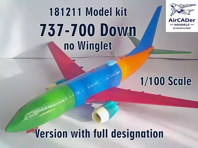 181211 Model kit Boeing 737-700 no Winglet Down