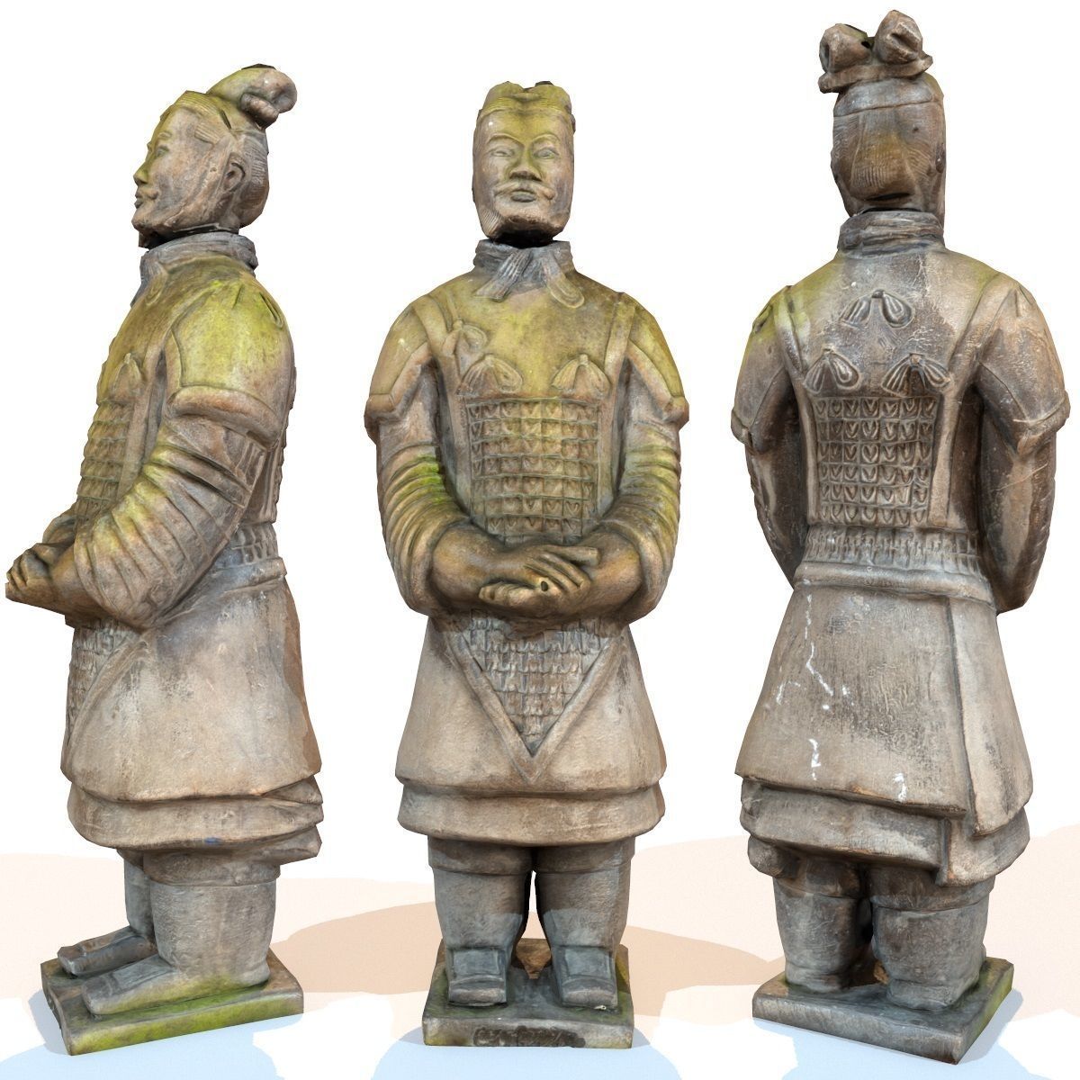 6 Statues Collection mexican figurine Low-poly 3D model_21