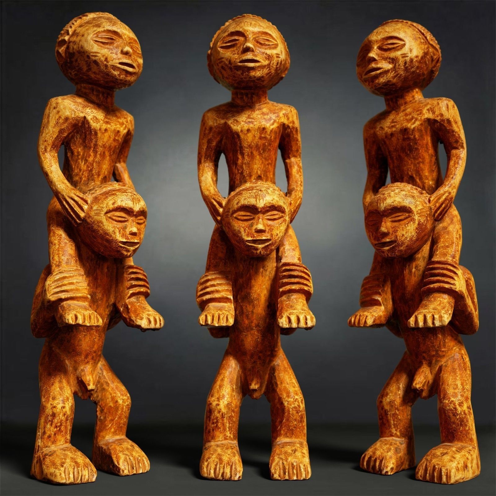 6 Statues Collection mexican figurine Low-poly 3D model_1