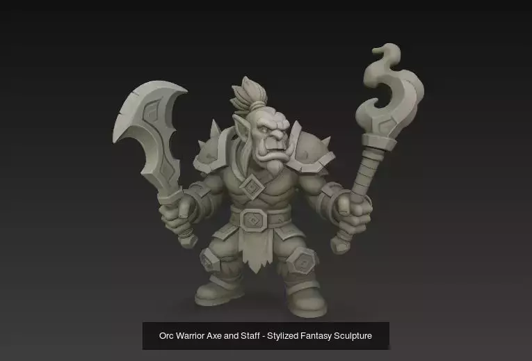 Orc Warrior Collection - Dual Blade-Fantasy Battle _3