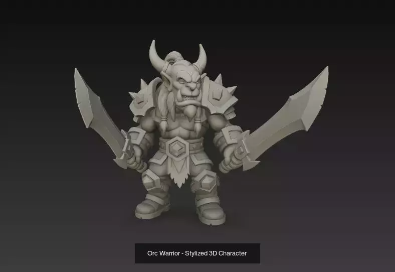 Orc Warrior Collection - Dual Blade-Fantasy Battle _4