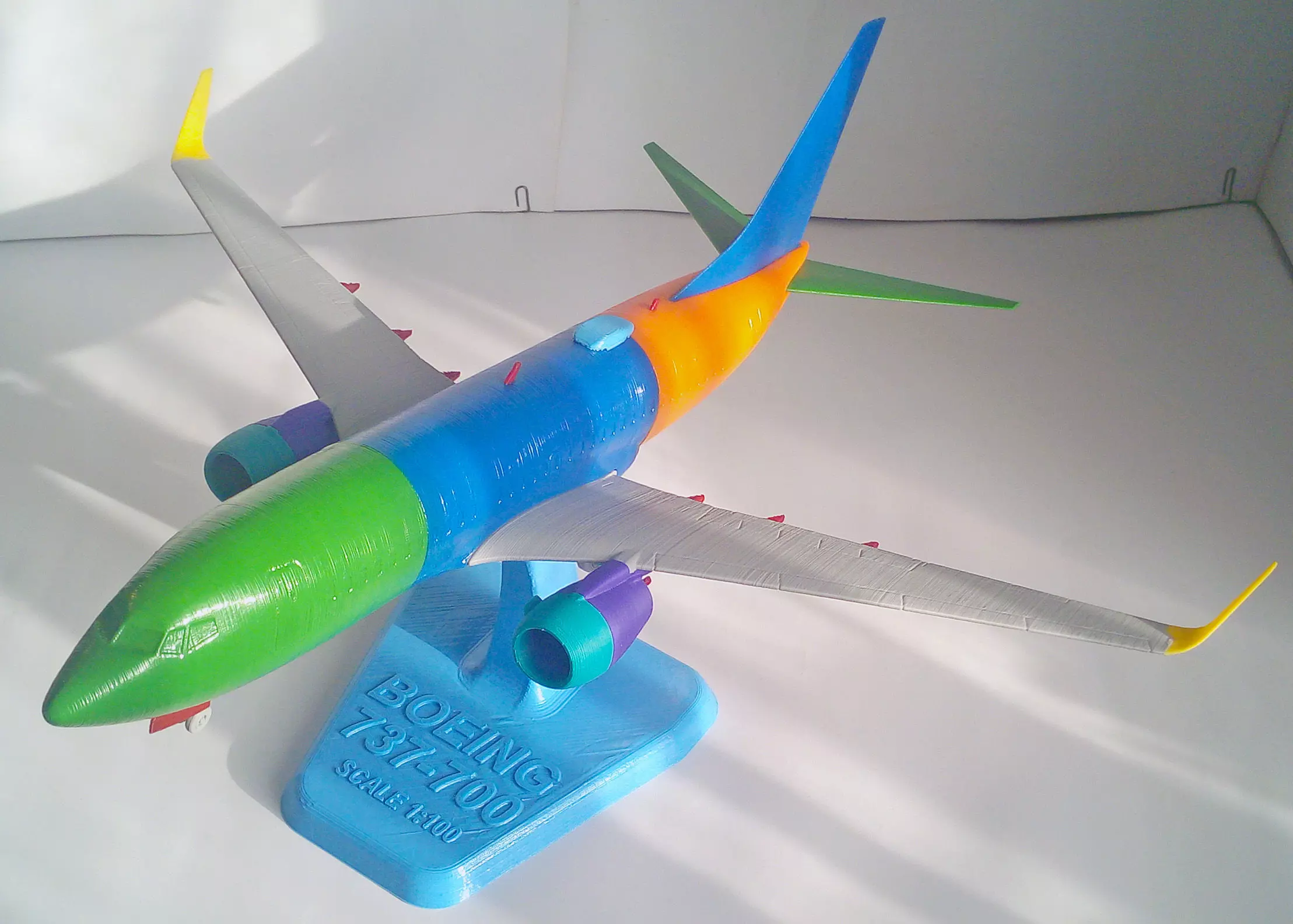 181213 Model kit Boeing 737-700 Sharklet Down 3D print model_8