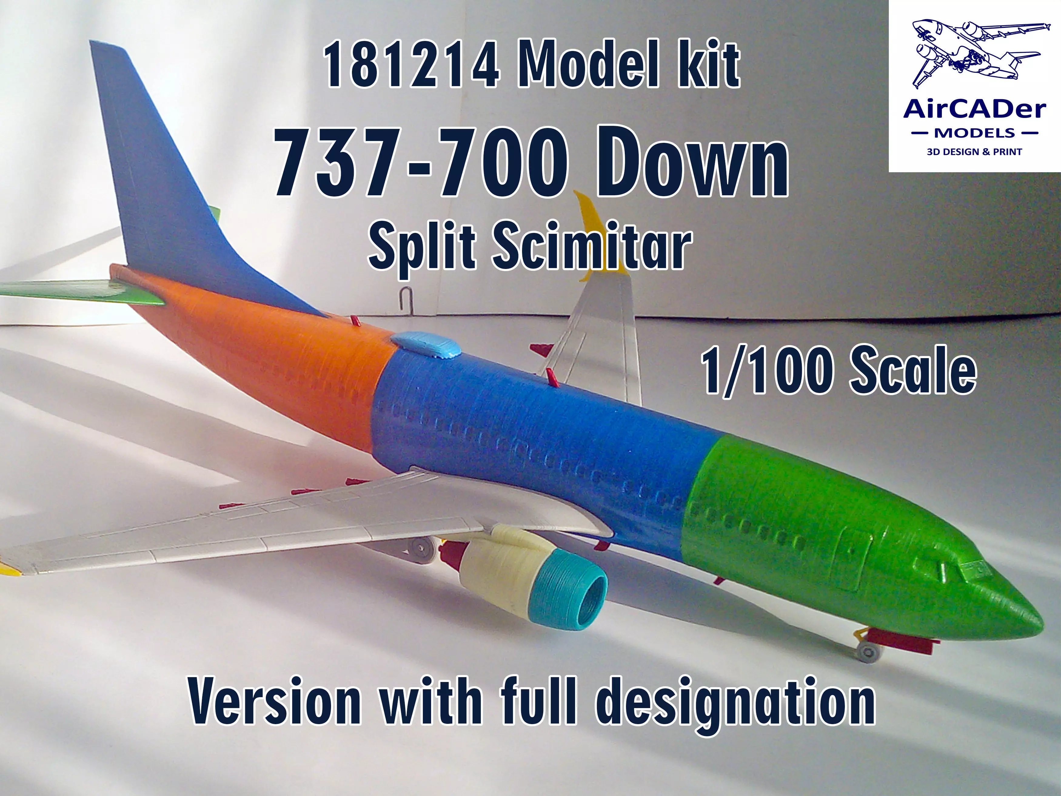 181214 Model kit Boeing 737-700 Split Scimitar Down 3D print model_0