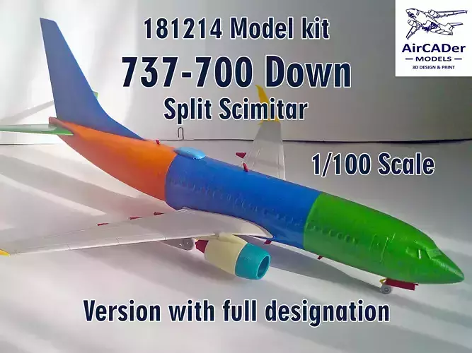 181214 Model kit Boeing 737-700 Split Scimitar Down 3D print model