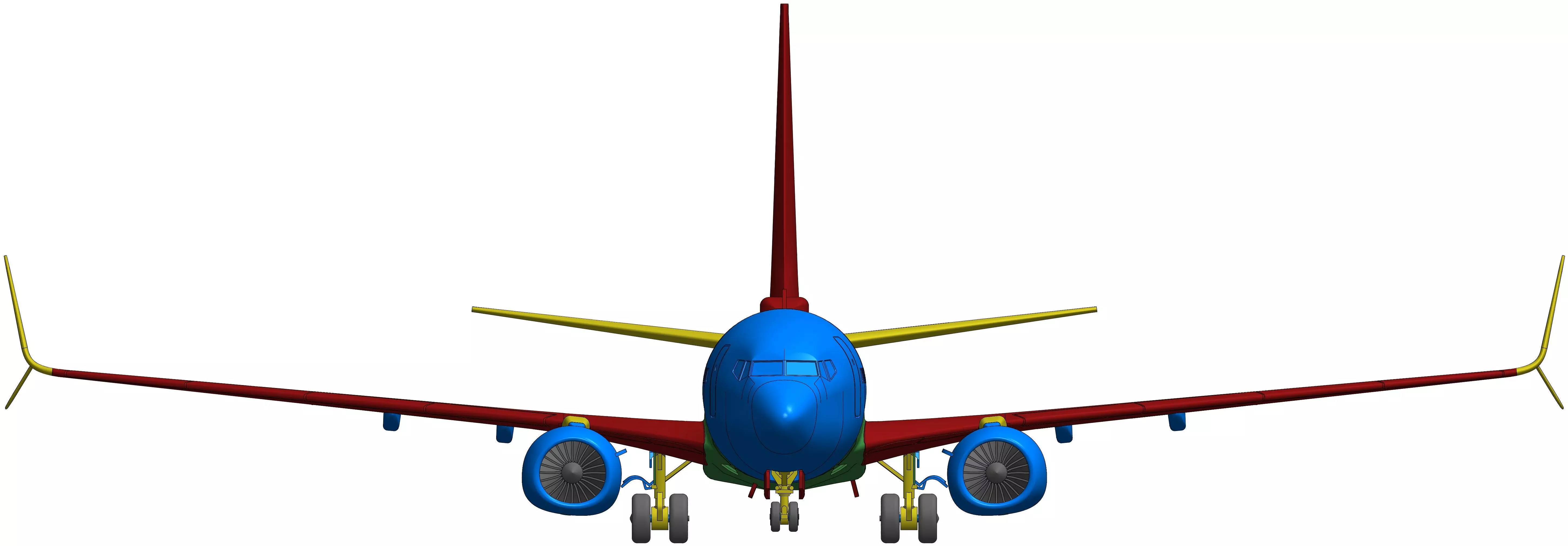 181214 Model kit Boeing 737-700 Split Scimitar Down 3D print model_10