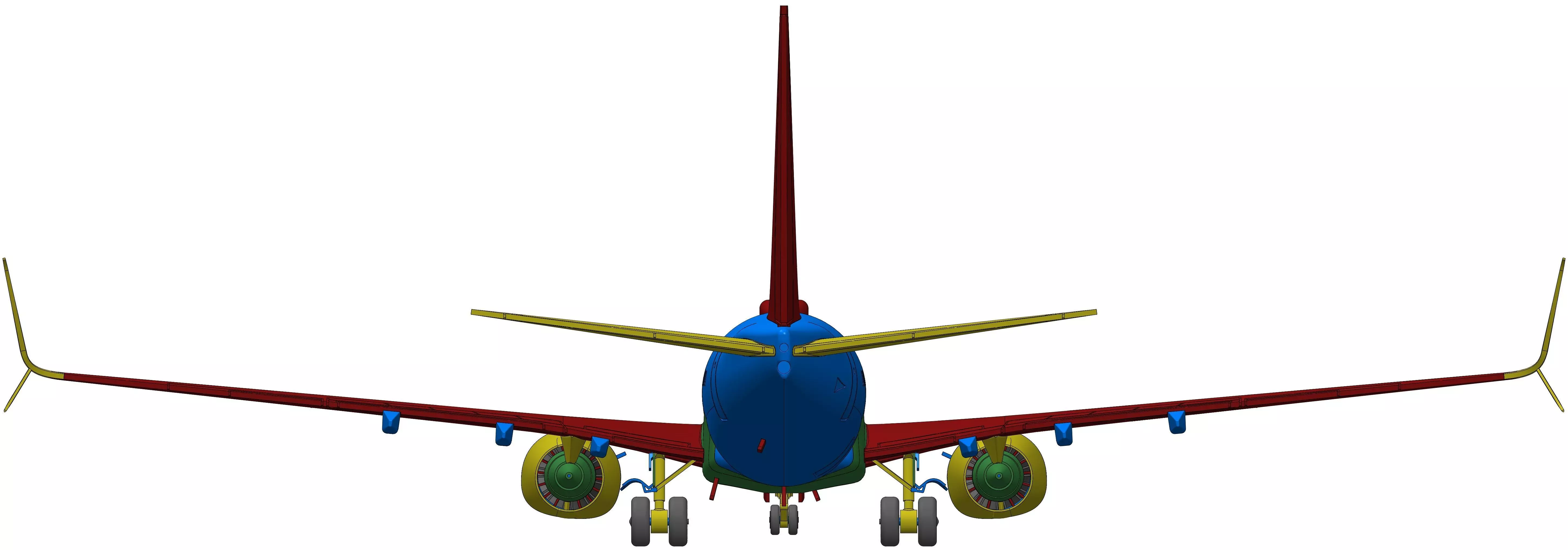 181214 Model kit Boeing 737-700 Split Scimitar Down 3D print model_12