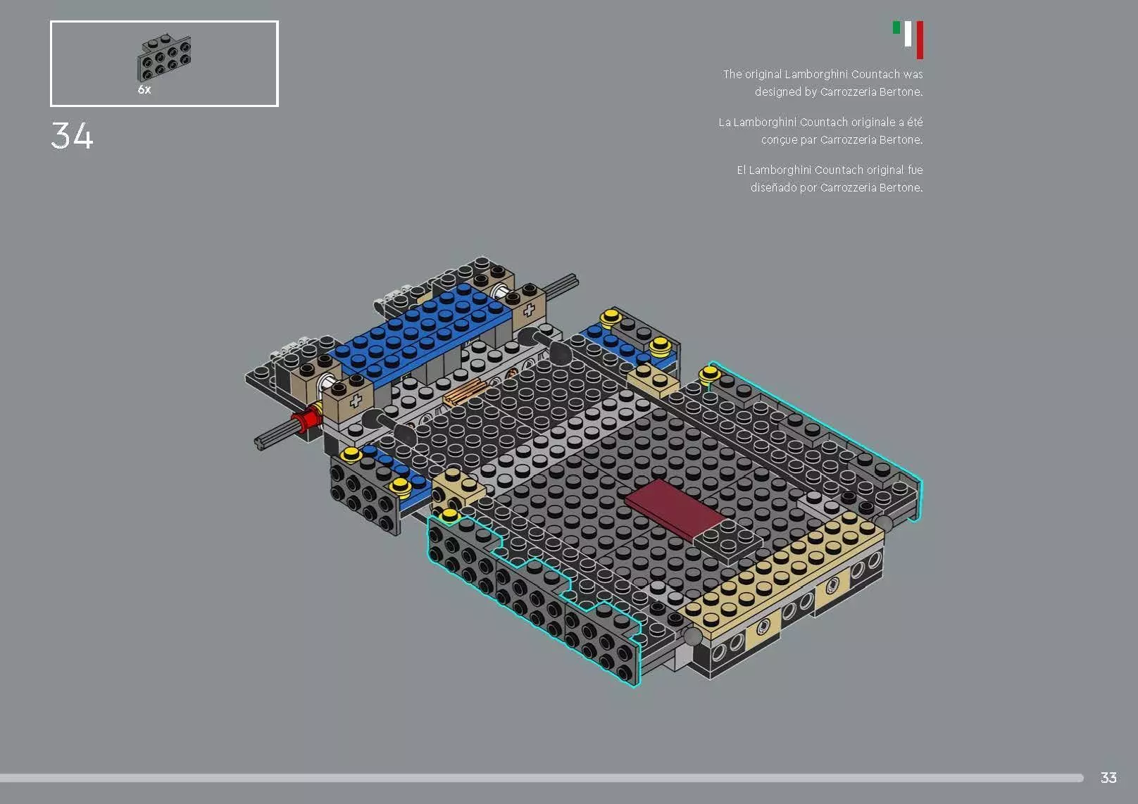 TwindBricks3D - 10337 Lambo Countach 5000 Quattrovalvole 3D print model_25