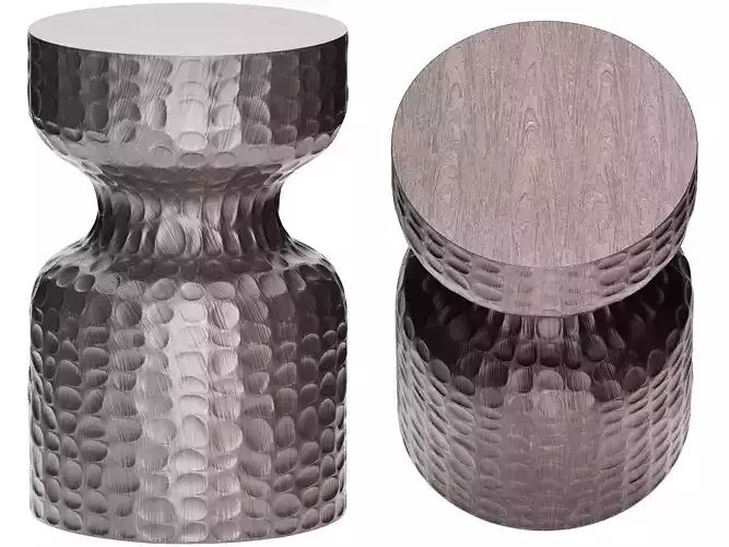 rael side table in stained acacia 3D model