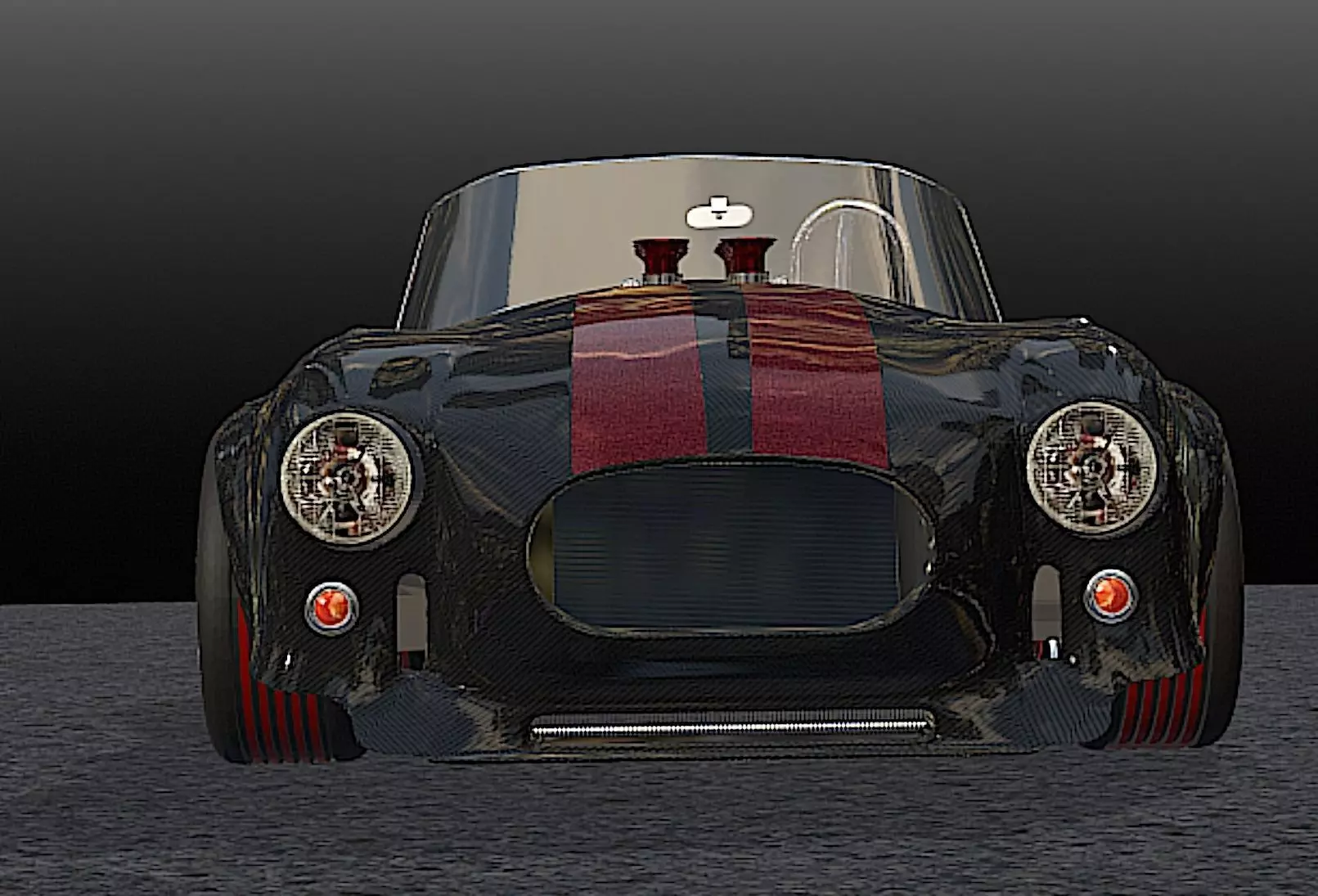65 Carbon Fiber AC Cobra  - H-Poly 3D Model 3D model_8