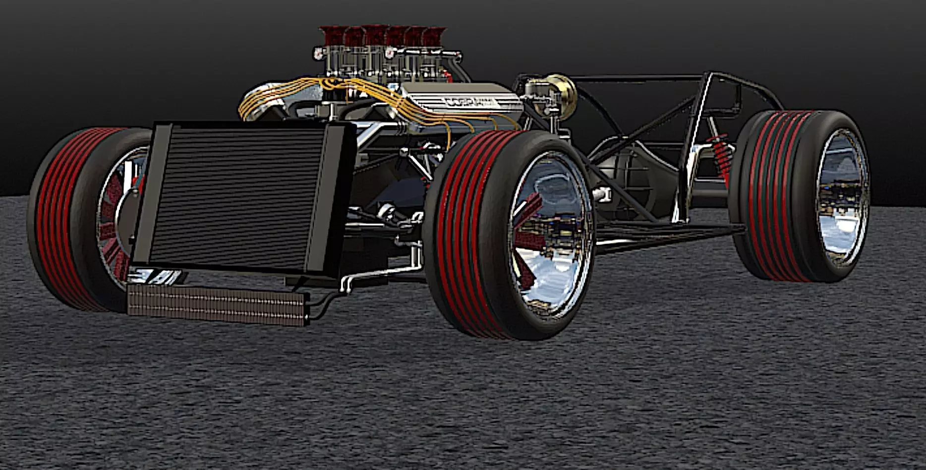 65 Carbon Fiber AC Cobra  - H-Poly 3D Model 3D model_18