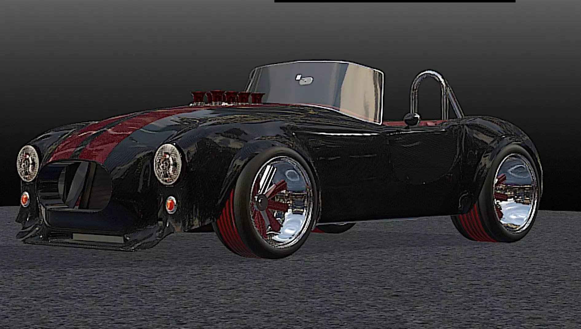 65 Carbon Fiber AC Cobra  - H-Poly 3D Model 3D model_1