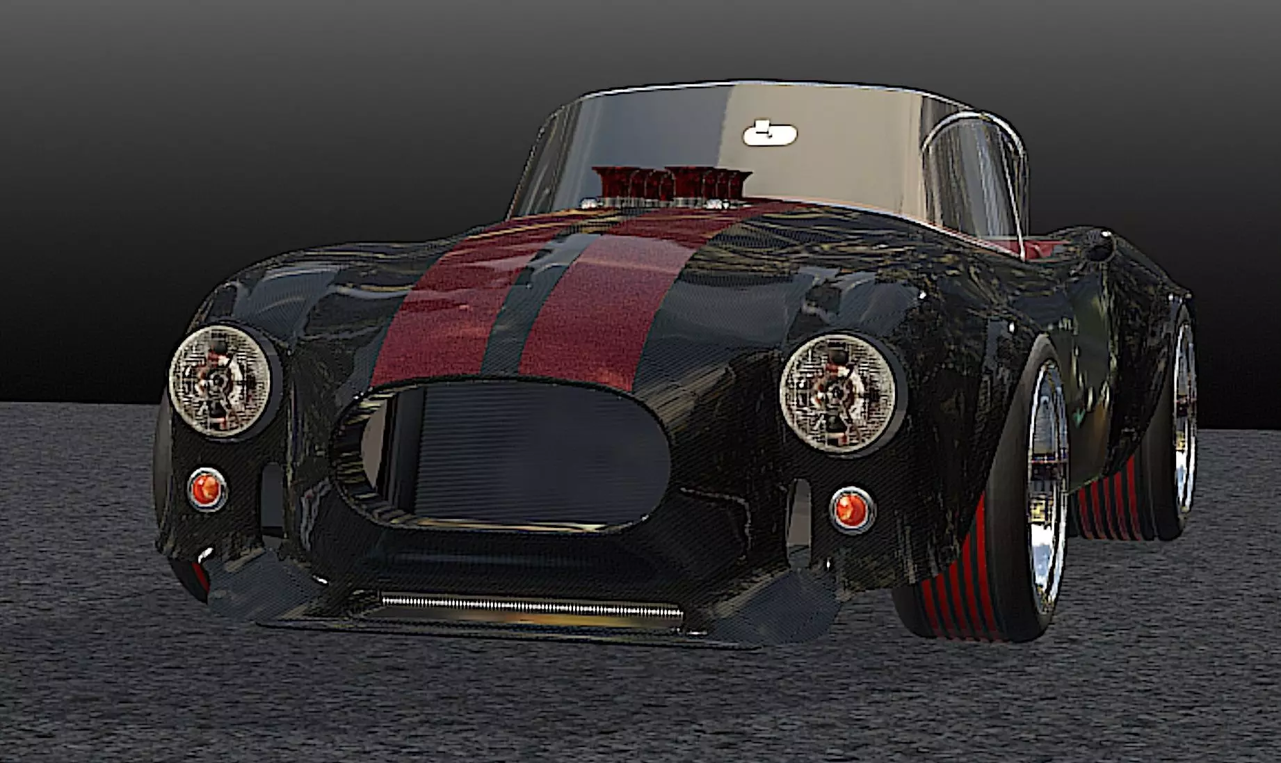 65 Carbon Fiber AC Cobra  - H-Poly 3D Model 3D model_0