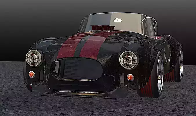 65 Carbon Fiber AC Cobra  - H-Poly 3D Model 3D model