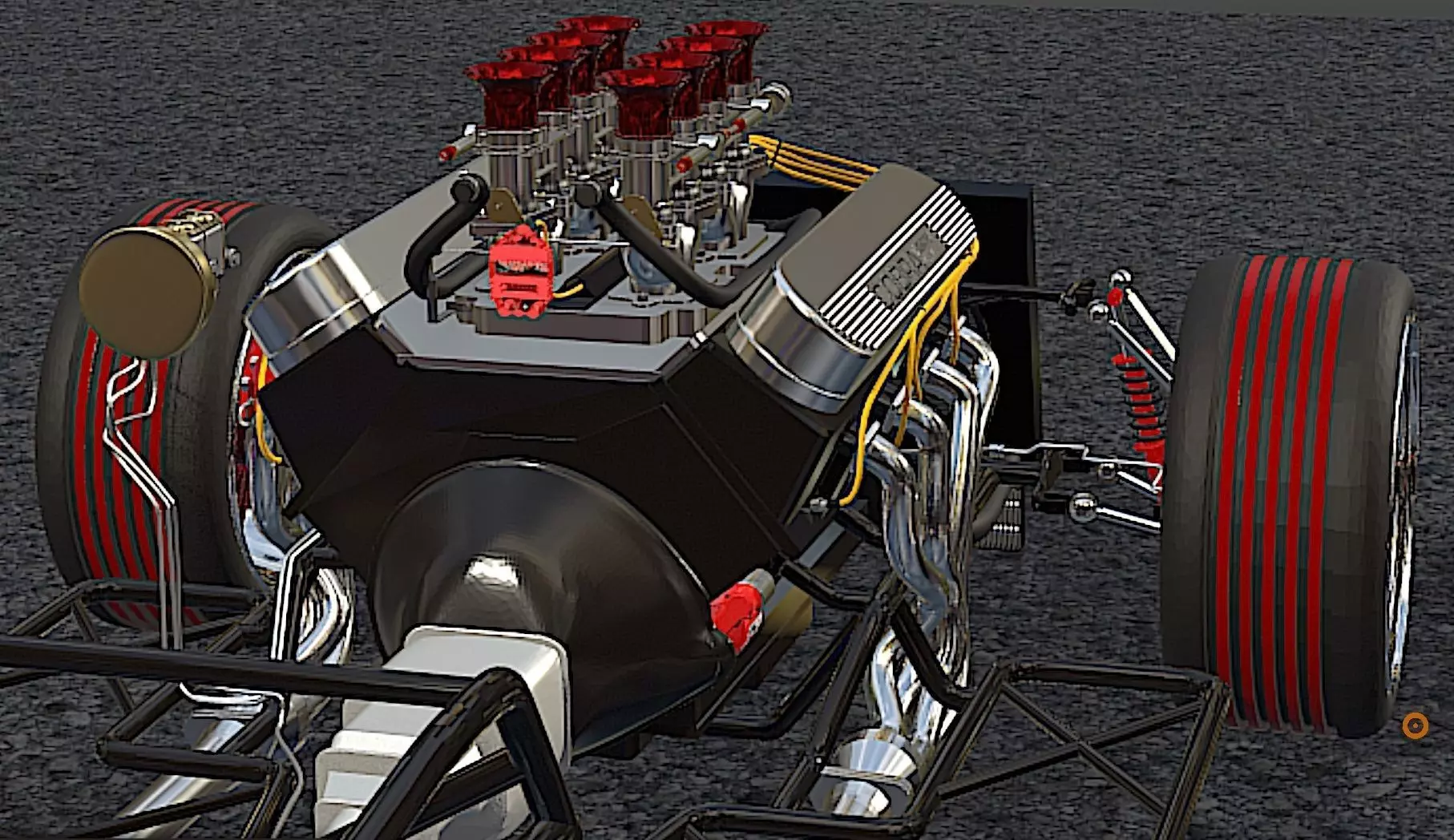 65 Carbon Fiber AC Cobra  - H-Poly 3D Model 3D model_21