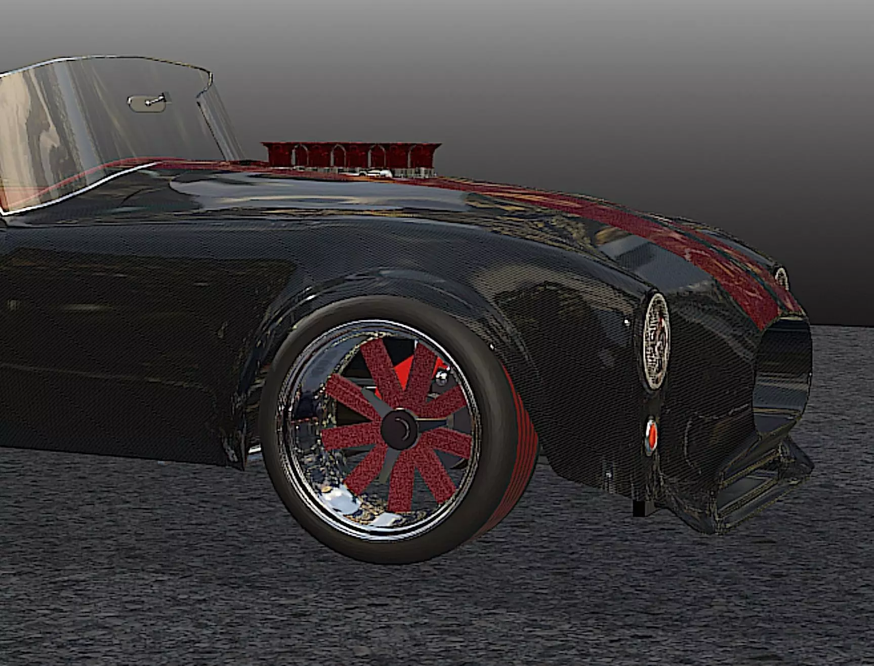 65 Carbon Fiber AC Cobra  - H-Poly 3D Model 3D model_36