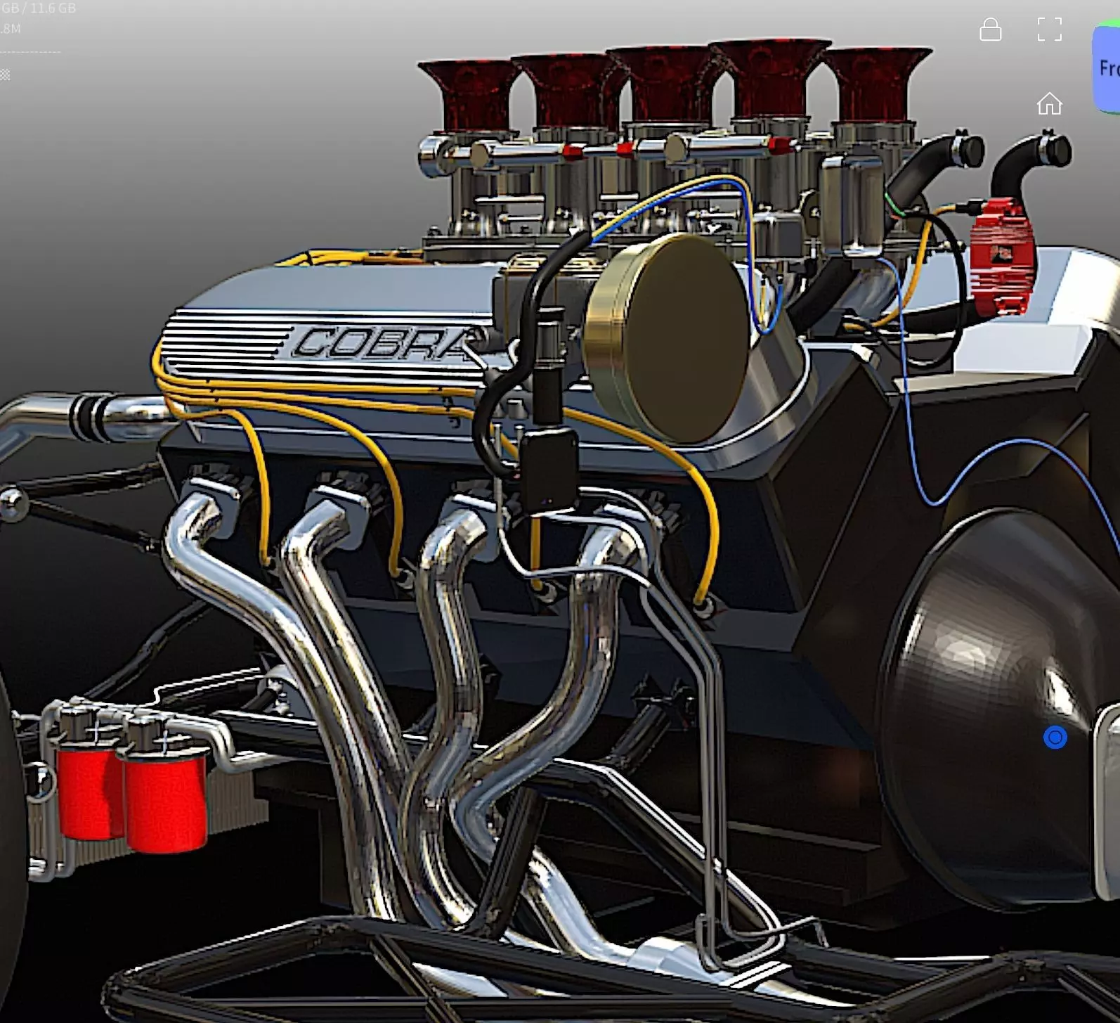 65 Carbon Fiber AC Cobra  - H-Poly 3D Model 3D model_28