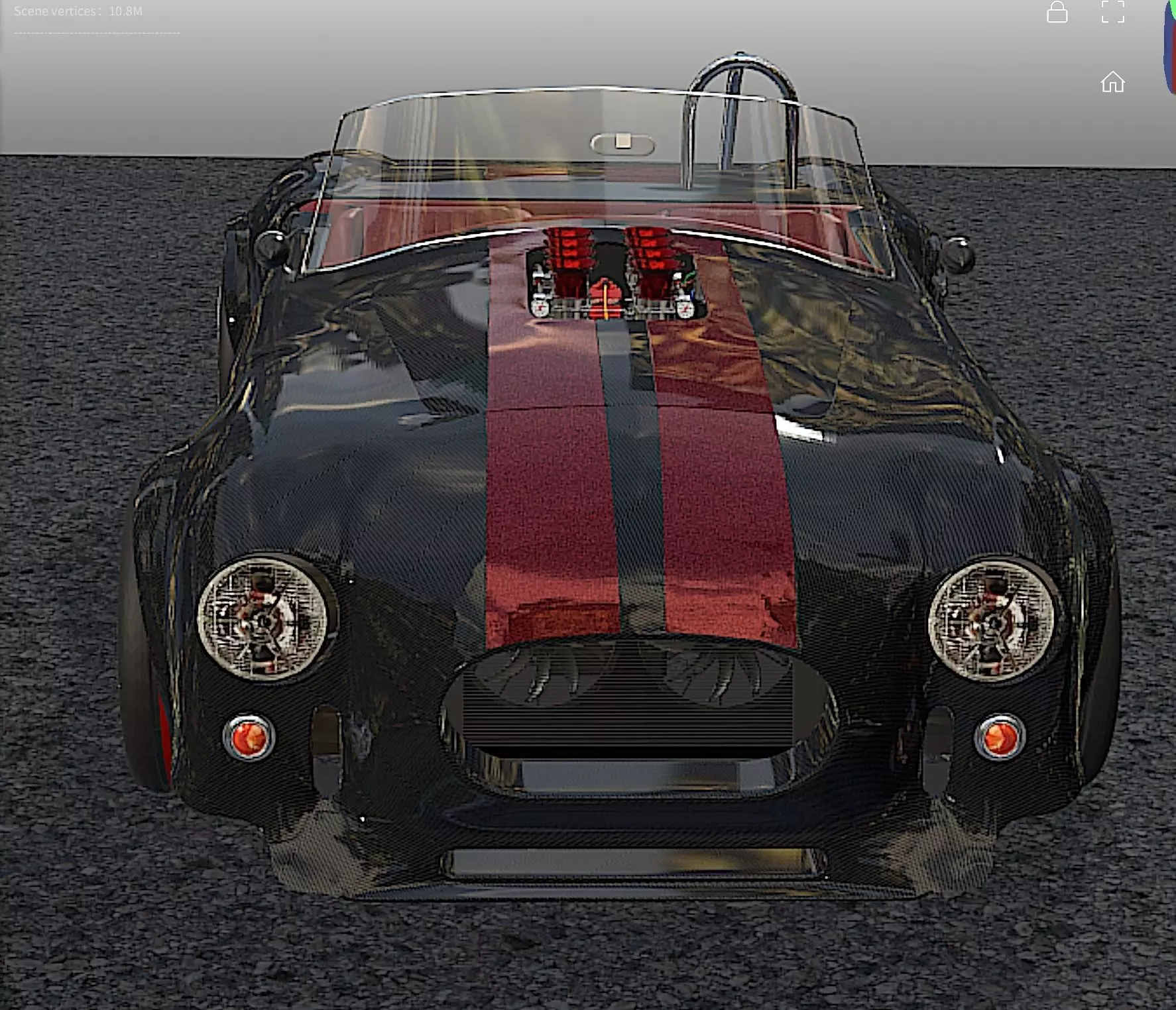 65 Carbon Fiber AC Cobra  - H-Poly 3D Model 3D model_37
