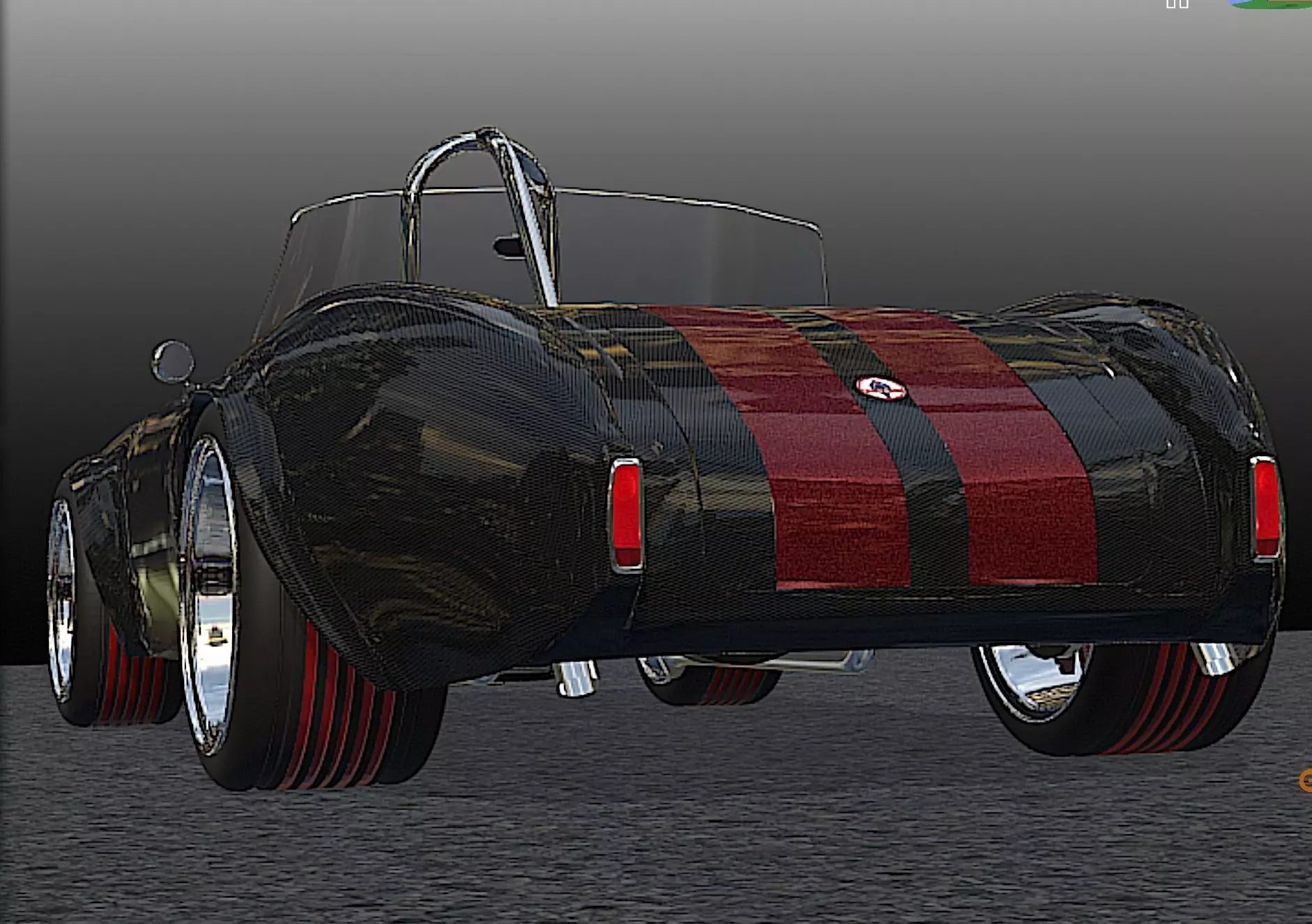 65 Carbon Fiber AC Cobra  - H-Poly 3D Model 3D model_34