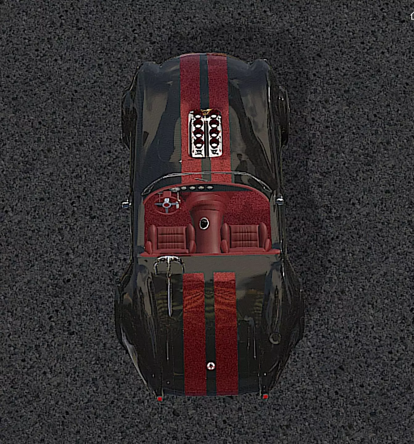 65 Carbon Fiber AC Cobra  - H-Poly 3D Model 3D model_35