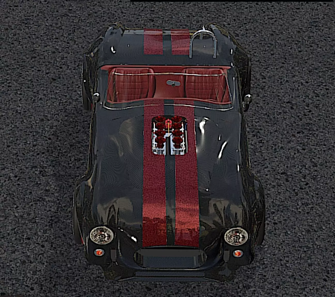 65 Carbon Fiber AC Cobra  - H-Poly 3D Model 3D model_12