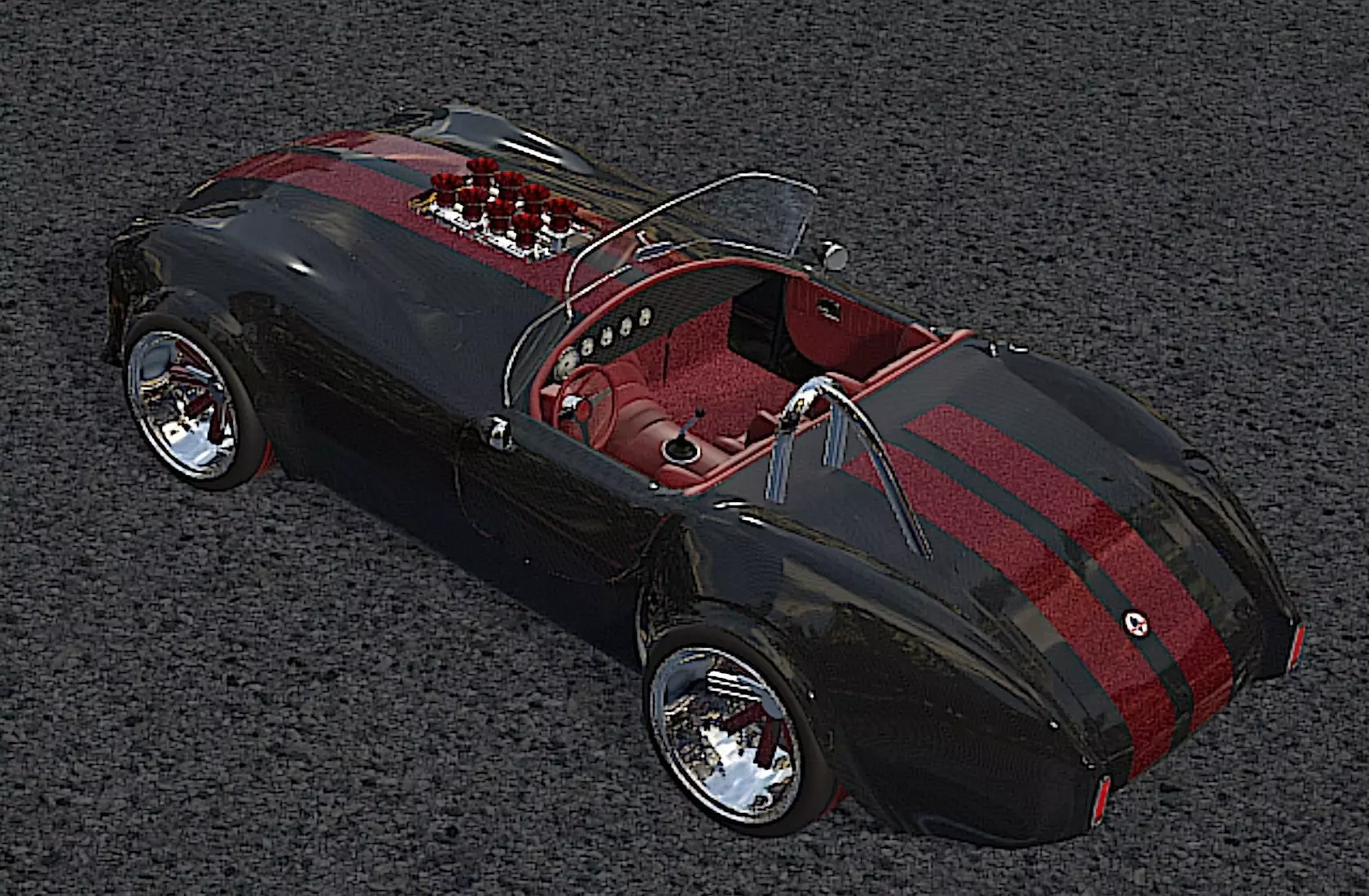 65 Carbon Fiber AC Cobra  - H-Poly 3D Model 3D model_10
