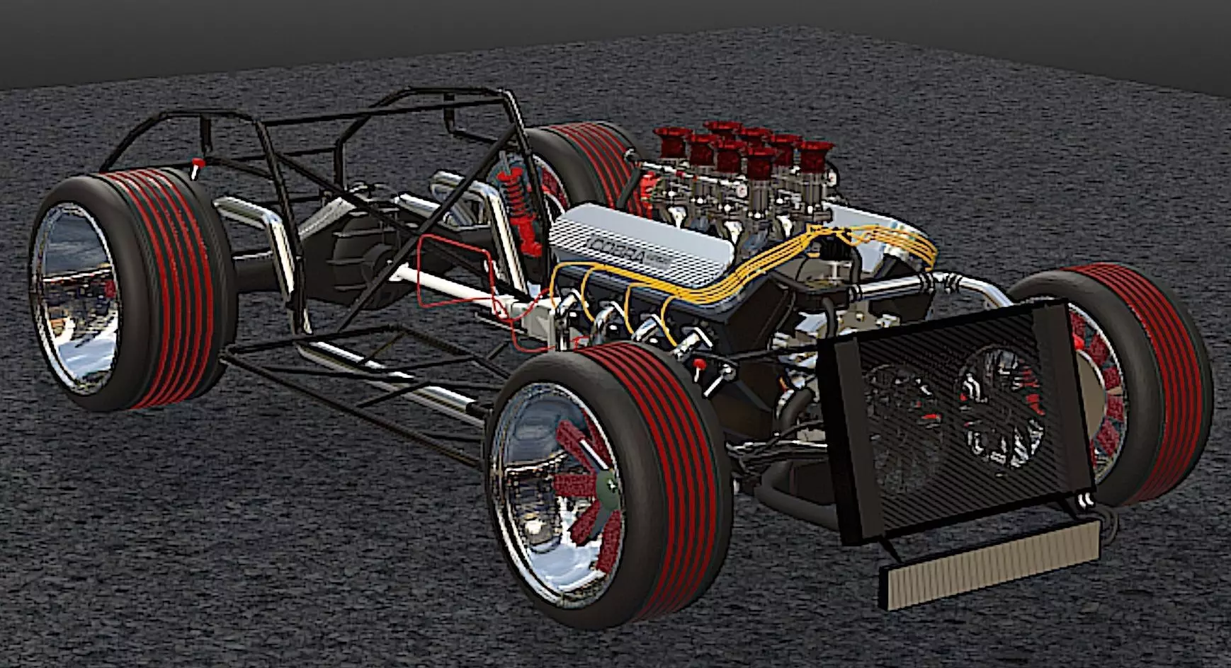 65 Carbon Fiber AC Cobra  - H-Poly 3D Model 3D model_23