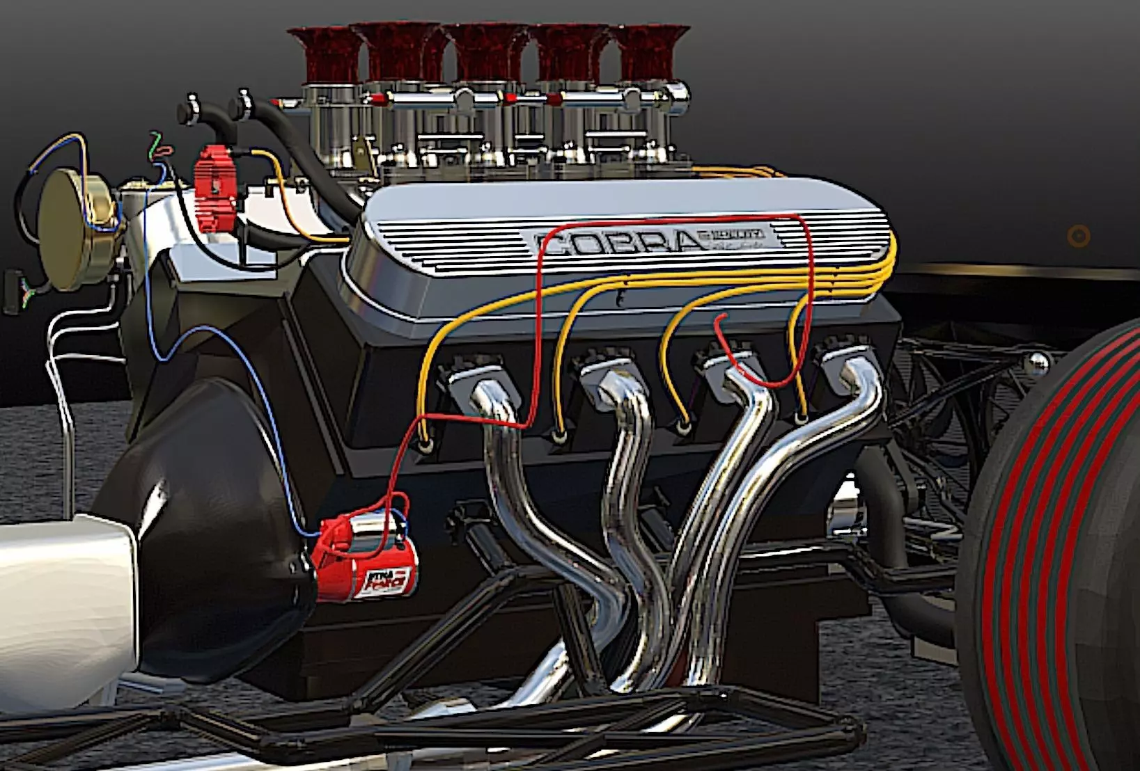 65 Carbon Fiber AC Cobra  - H-Poly 3D Model 3D model_22