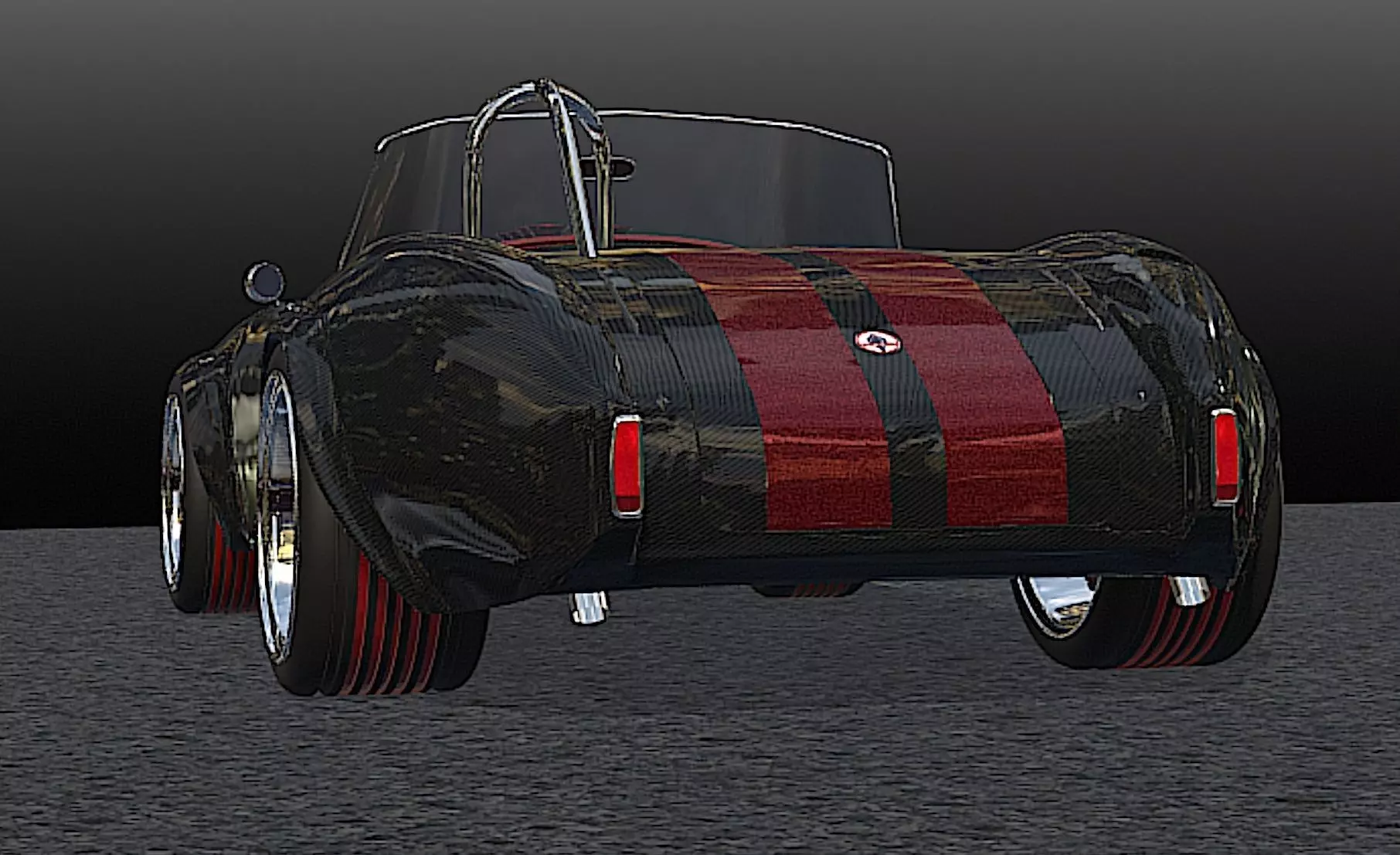 65 Carbon Fiber AC Cobra  - H-Poly 3D Model 3D model_3