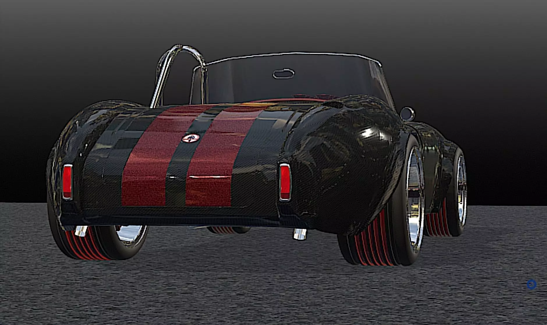 65 Carbon Fiber AC Cobra  - H-Poly 3D Model 3D model_4