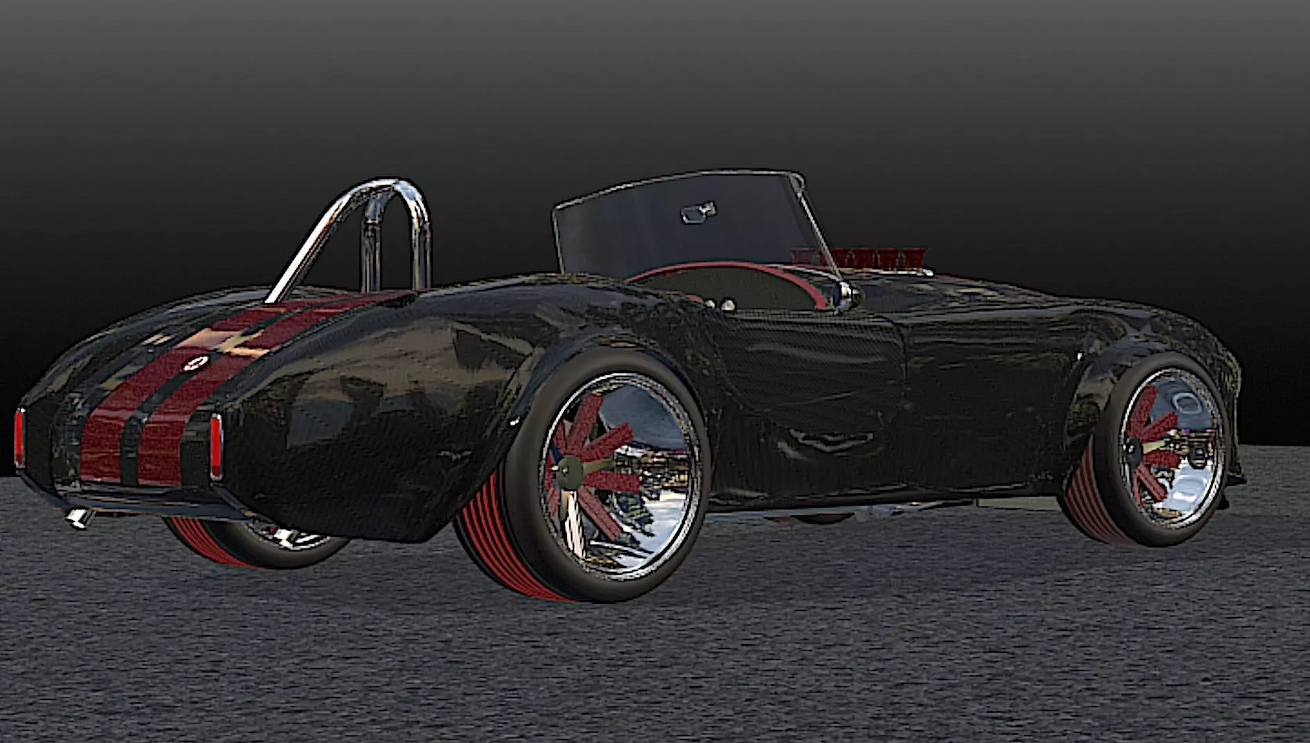 65 Carbon Fiber AC Cobra  - H-Poly 3D Model 3D model_5
